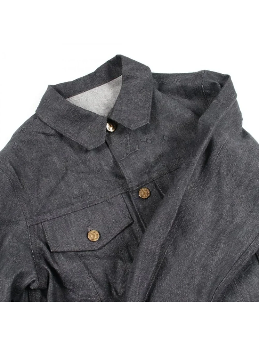 Louis Vuitton Denim Jacket Staple Line Shadow Monogram